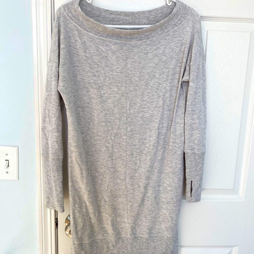 Cozy stretchy long off shoulder ballet sweater
